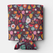 Fruit doodles, handgetekende zomerdecor. blikjeskoeler (Achterkant)