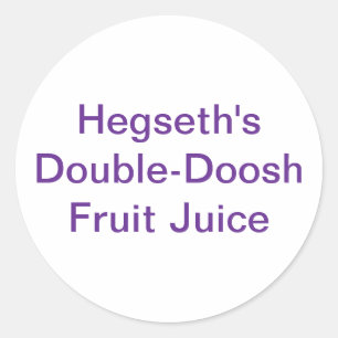 Fruit-Doosh Ped Hegseth Hankamer Artjunkhaus Lekke Ronde Sticker