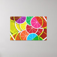 Fruit Du Citron En Toile Colorée Impression