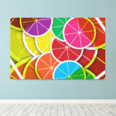 Fruit Du Citron En Toile Colorée Impression (Insitu (Plancher de Bois))
