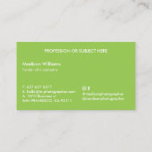 Fruit élégant tendance moderne Carte de visite d'a (Dos)