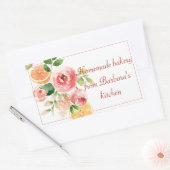 Fruit en Bloem Waterverf Thuisbakkery Rechthoekige Sticker (Envelop)