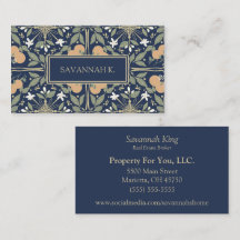 Fruit en Bloemen Middennachtblauw