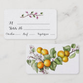 Fruit en Bloemen Waterverf Bruiloft Plaats Kaart Plaatskaartje (Voorkant / Achterkant)
