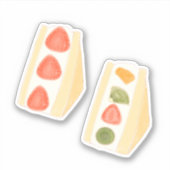 Fruit en crème dessert broodjes sticker (Voorkant)