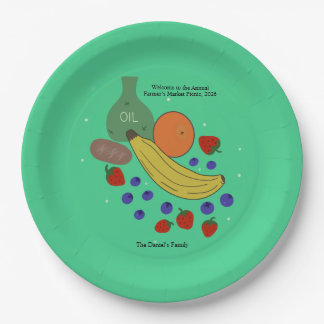Fruit en Olie 9-inch evenementenborden Papieren Bordje