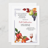 Fruit- en wijnpartij kaart (Voorkant / Achterkant)