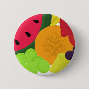 Fruit Explosie Ronde Button 5,7 Cm