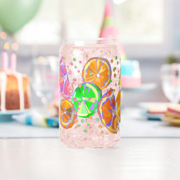 Fruit Fizz Imprimé Can Verre Verre Boisson : Set d