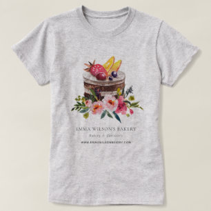 FRUIT FLORAAL CAKE PATISSERIE CUPCAKE BAKERY CHEF T-SHIRT