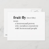 FRUIT FLY (definitie) Briefkaart (Voorkant / Achterkant)