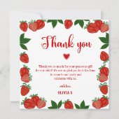 Fruit fraise Berry Fruit sucré Carte de remercieme (Devant)