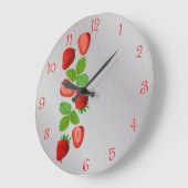 Fruit fraise, Grande horloge de cuisine (Angle)
