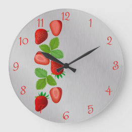 Fruit fraise, Grande horloge de cuisine