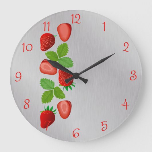 Fruit fraise, Grande horloge de cuisine (Recto)