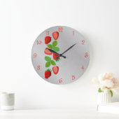 Fruit fraise, Grande horloge de cuisine (Maison)