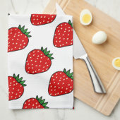 Fruit fraise Retro Serviette de cuisine Cadeau (Quart Plié)