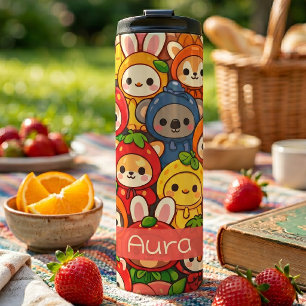 Fruit Friends Parade Mooie Dieren op Maat Thermosbeker