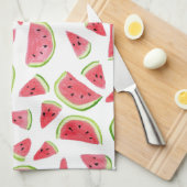 Fruit fun pastèques aquarelle serviette de cuisine (Quart Plié)