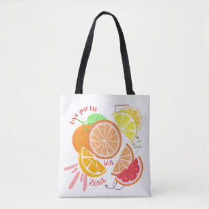 Fruit-geïnspireerd leven met het thema Zest Citrus Draagtas