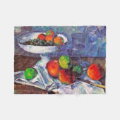 Fruit, glas en appelen, Cezanne Fleece Deken (Voorkant (Horizontaal))