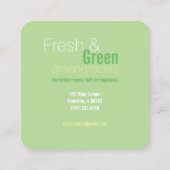 Fruit groenteboeren vierkant visitekaartje (Achterkant)