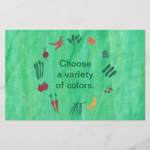 Fruit Groenten, Kies een verscheidenheid aan kleur Briefpapier