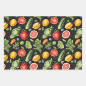 Fruit & Groenten Krijt Tekening Eetbaar Voedsel Gi Inpakpapier Vel (Voorkant 2)