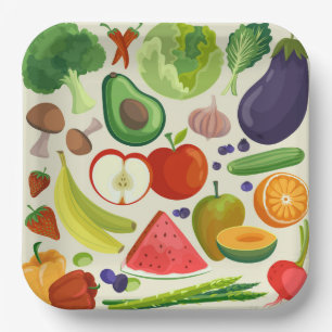 Fruit Groenten Papieren Bordje