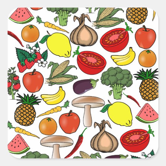 Fruit & Groenten stickers (Voorkant)