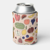 Fruit Hand getrokken illustratie. Blikjeskoeler (Blikje Achterkant)