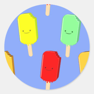 Fruit-ijspatroon Ronde Sticker