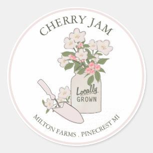 Fruit Jam Pot Kleine Zakelijke Onderneming Ronde Sticker