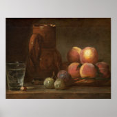 Fruit, jug en glas - Jean-Siméon Chardin Fine Art Poster (Voorkant)