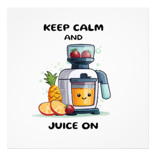 Fruit Juicer Blijf Kalmpjes En Sap Gezondheid Foto Afdruk