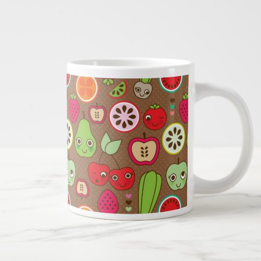 Fruit Kitchen Pattern Jumbo Mok (Rechts)