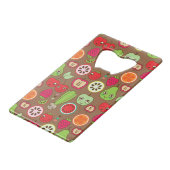 Fruit Kitchen Pattern Kredietkaart Flessenopener (Achterkant Gekanteld)