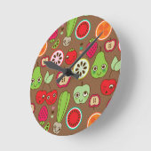 Fruit Kitchen Pattern Ronde Klok (Hoek)