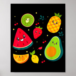 Fruit Kostuum Zoete Thee Fruit Salade Mannen Vrouw Poster