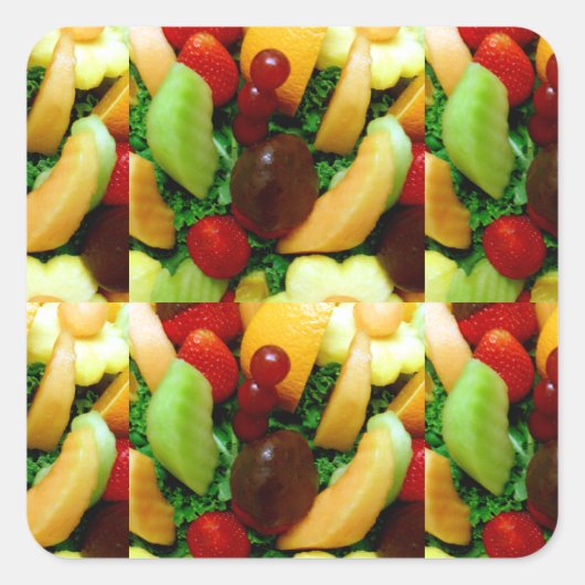 Fruit Lover_ Vierkante Sticker (Voorkant)