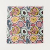 Fruit Medley: Levendig naadloos patroon Wandkleed (Voorkant (horizontaal))