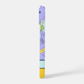 Fruit Memphis Pattern Paarse iPhone 15 Hoesje (Linkerkant)