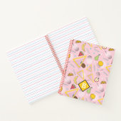 Fruit Memphis Pink Pattern School Notitieboek (Binnen)