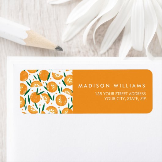 Fruit Moderne Fleurs Étiquette (En situation)