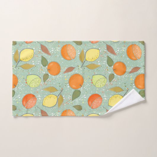 Fruit motif aux citrons, oranges (Serviette à main)