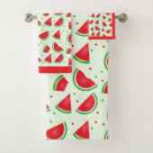 Fruit Motif pastèque Melon vert clair rouge (En situation)