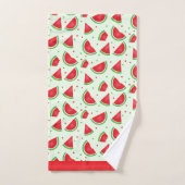 Fruit Motif pastèque Melon vert clair rouge (Serviette à main)