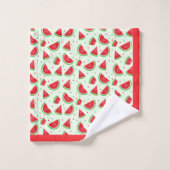Fruit Motif pastèque Melon vert clair rouge (Gant de toilette)