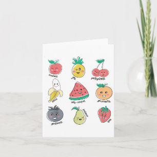 Fruit of Spirit Deugden Schattigee Kawaii Christel Kaart