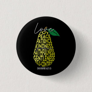 Fruit of Spirit Love Joy Peace Patience Kindness G Ronde Button 3,2 Cm